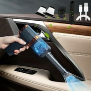 Bilqis Car Vacuum with Powerful Suction, Mini Vacuum for Crevices, Keyboard Cleaner with USB Rechargeable, Handheld Car Vacuum Cleaner for Home, Office and Car Cleaning